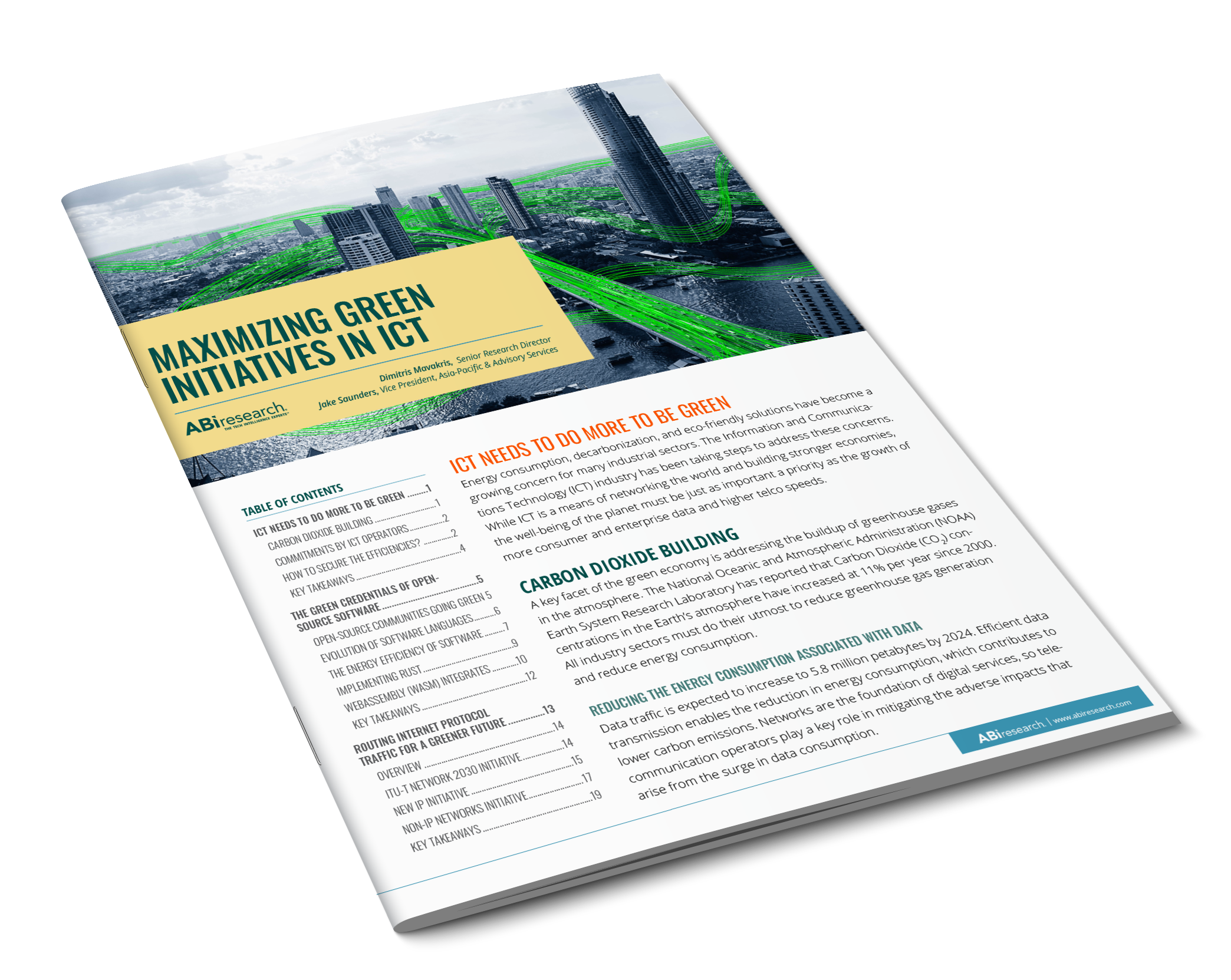 Maximizing Green Initiatives in ICT Maximizing Green Initiatives in ICT
